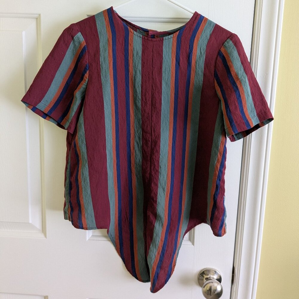 Madewell striped tie shirt
